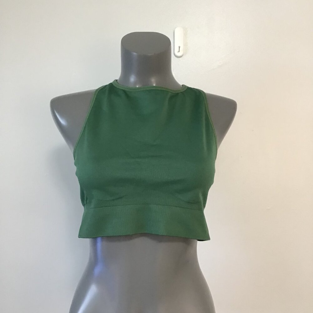 Knix Good To Go High Neck Sports Bra Forest Green Size XL